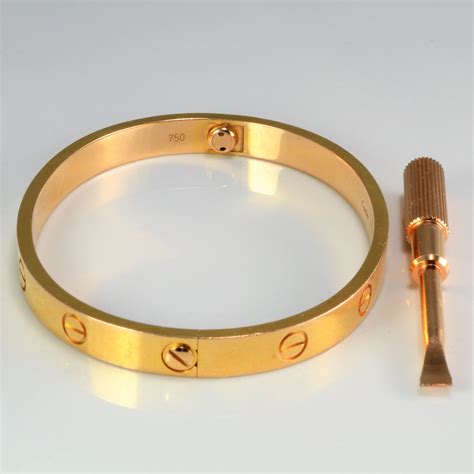 love bracelet cartier gold|cartier love bracelet screwdriver gold.